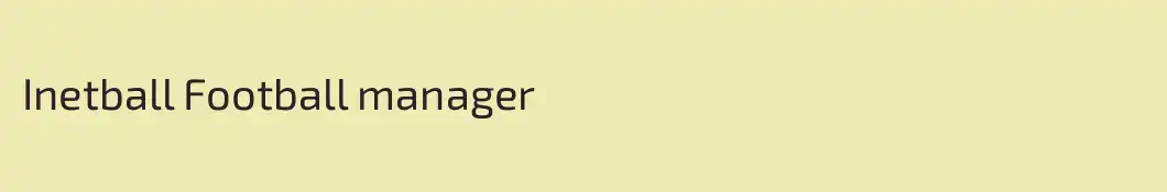 Inetball Football manager